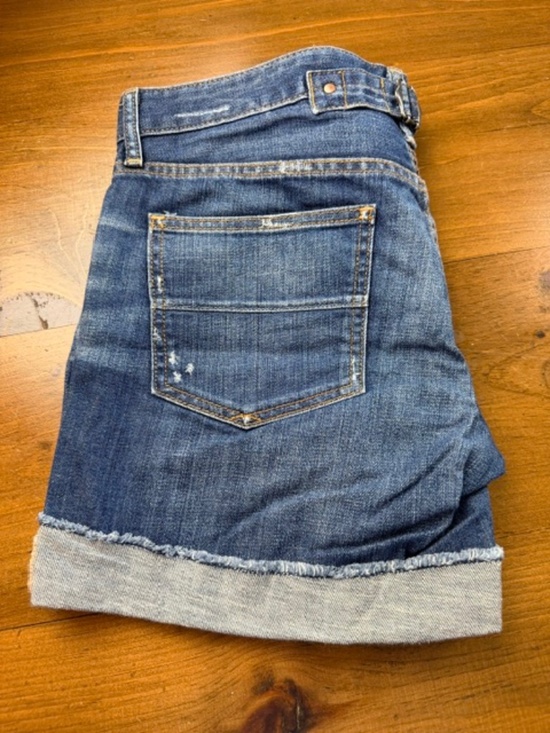 GAP Pants - GAP 1969 Distressed Jean Shorts Women's Size 4/27 Deconstructed Dark Wash